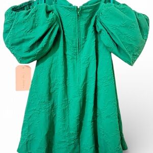 City Streets Vibrant Green Formal Kids Dress